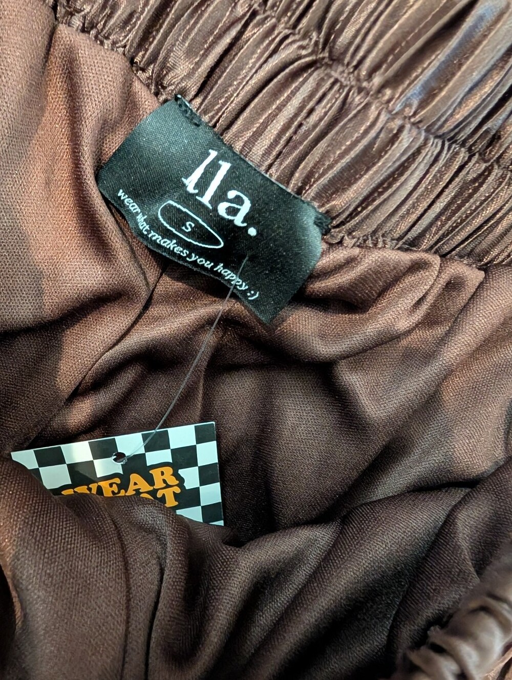NWT - Dresses In LALA Plisse Mocha Short Set (S) - Picture 7 of 9